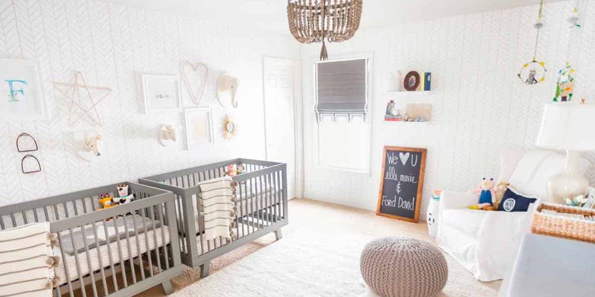 Consejos para decorar la habitación de los bebés en un embarazo gemelar